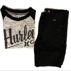 Boy's Hurley Matching Set Shorts/Shirt